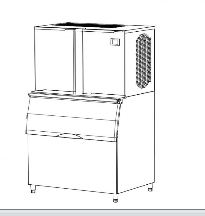 fabricante de gelo 200kg/24h quadrado pequeno, máquina comercial do fabricante do cubo de gelo de ROHS 7